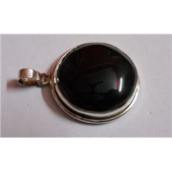 Black Onex 8.070g Pendant Sterling Silver