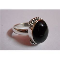 5.170g Black Onex Gemstone Ring Sterling Silver