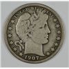 Image 1 : 1907-S BARBER HALF DOLLAR VF
