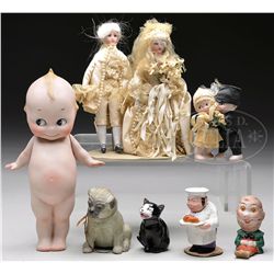 LOT OF SEVEN MISC. DOLLS AND FIGURES.