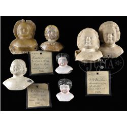 RARE PATENT MODELS FOR PAPIER MACHE SHOULDER HEAD DOLLS.