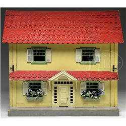 LARGE 3/4 SCALE RED ROOF SCHOENHUT DOLLHOUSE.