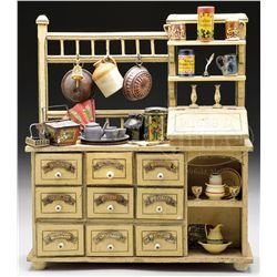 DRY GOODS COUNTER FROM GENERAL STORE.