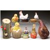Image 1 : LOT OF 8 PAPIER MACHE CANDY CONTAINERS.