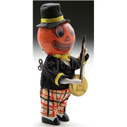 WINDUP PUMPKIN HEAD BANJO PLAYER.