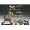 Image 1 : LOT OF 6 EARLY AMERICAN TIN PLATFORM TOYS, ETC.