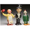 Image 1 : LOT OF THREE TIN WINDUP WALKING FIGURES.