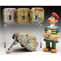 POPEYE TIN TOY LOT.