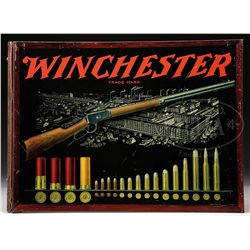 WINCHESTER TIN FLANGE SIGN.