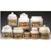 Image 1 : LOT OF EIGHT HEINZ STONEWARE CROCKS WITH LABELS.