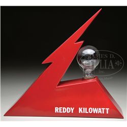 REDDY KILOWATT GLOW LAMP AND MATCHING BASE.