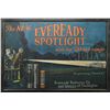 Image 1 : 1922 EVEREADY SPOTLIGHT (FLASHLIGHT) OILCLOTH POSTER.