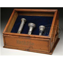 "KWIK-LITE" FLASHLIGHT OAK STORE COUNTER-TOP DISPLAY.