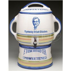 KENTUCKY FRIED CHICKEN STONEWARE TEA DISPENSER.