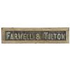 Image 1 : FARWELL & TILTON THREE-WAY HORSE BLANKET SIGN.