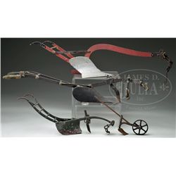 LOT OF 4 SALESMAN SAMPLE PLOWS.