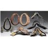 Image 1 : LOT OF 7 SALESMAN SAMPLES HORSE COLLARS & SADDLES.