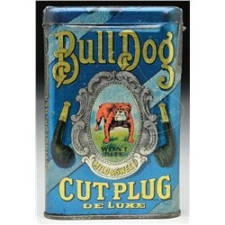 BULLDOG CUT PLUG VERTICAL POCKET TOBACCO TIN.