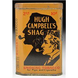 HUGH CAMPBELL'S SHAG VERTICAL POCKET TOBACCO TIN.