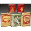 Image 1 : LOT OF FIVE VERTICAL POCKET TOBACCO TINS.