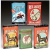 Image 1 : LOT OF FIVE VERTICAL POCKET TOBACCO TINS.