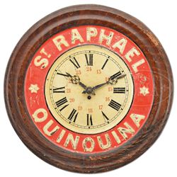 ST. RAPHAEL QUINQUINA WALL CLOCK.