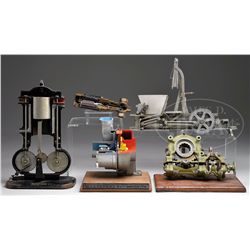 LOT OF 5 SALESMAN SAMPLE CUTAWAY ENGINES.