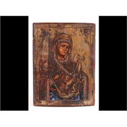 A Russian Icon, painted on a wooden panel, 43 x 32.5,  See  illustration £150-200...