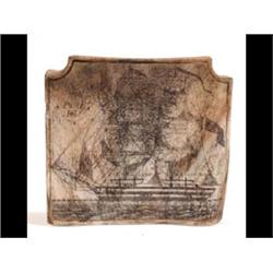 A Pan Bone Scrimshaw, 'Piri 1861'  See illustration £350-400...