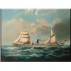 Image 1 : English Naive School, 19th Century, The Steamship Denbighshire, oil  on board, (unframed) 45 x 59...