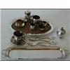 Image 1 : A Continental Silver Dolls Miniature Cup, saucer and spoon, a silver  miniature part tea-set and...