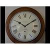 Image 1 : A Wall Clock, the dial signed J. Walker, Oxford, with Roman numerals,  in an oak case, 40cm £100-...