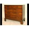 Image 1 : A Late 18th Century Mahogany Chest of two short and three graduated  long drawers, on bracket fee...