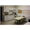 Image 1 : CONTENTS OF LUNCH ROOM INCLUDING: FOLDING TABLE, FOUR CHAIRS, FOUR SMALL APPLIANCES, BAR FRIDGE,
