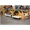 Image 2 : ASSORTED TOOLS AND WOODEN LAYOUT TABLE, CHAIRS AND MISC