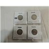 Image 1 : LOT 4 CIRCULATED V-NICKELS: 1902, 05, 07, 11