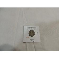 1859 CIRCULATED COPPER NICKEL INDIAN HEAD PENNY