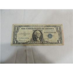 1957B CIRCULATED 1 DOLLAR SILVER CERTIFICATE