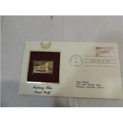 1991 FIRST DAY ISSUE COVER & 24 KT GF STAMP