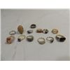 Image 1 : LOT 13 STERLING SILVER RINGS WITH VARIOUS STONES