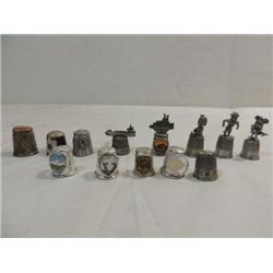 LOT 13 VINTAGE PEWTER THYMBELS VARIOUS TOPICS