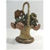 Image 1 : VINTAGE CAST IRON FLOWER BASKET DOOR STOP 10"H