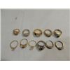 Image 1 : LOT 11 VINTAGE 10K GF JEWELRY ALL RINGS VARIOUS
