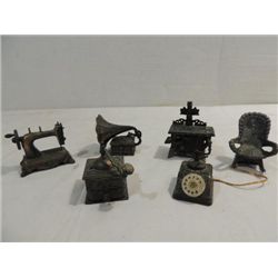 LOT 6 VINTAGE DIE CAST METAL PENCIL SHARPENERS