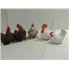 Image 1 : LOT 5 CONTEMPORARY CERAMIC ROOSTER & HENS