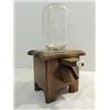 Image 1 : CONTEMPORARY WOOD & GLASS JAR CANDY DISPENSER