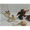 Image 2 : LOT 12 CERAMIC BIRDS: OWLS, PIGEONS, CARDINAL &