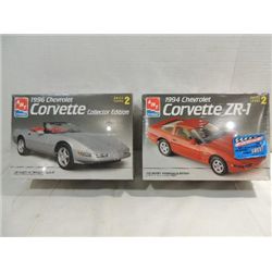 LOT 2 AMT ERTL PLASTIC MODEL KIT 1994 CORVETTE &