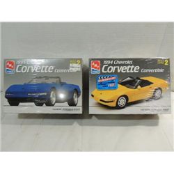 LOT 2 AMT ERTL PLASTIC MODEL KIT 1994 CORVETTE &