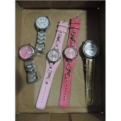 LOT 5 LADYS QUARTZ WRIST WATCHES: ALL HELLO KITTY